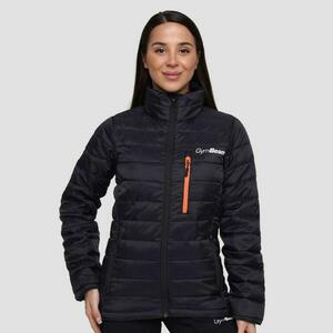 GymBeam Dámská bunda Puffer Black/Orange - M obraz