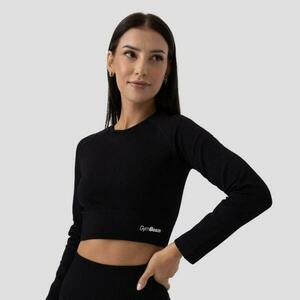 GymBeam Dámské triko FLO Ribbed Crop-Top Black - XL obraz