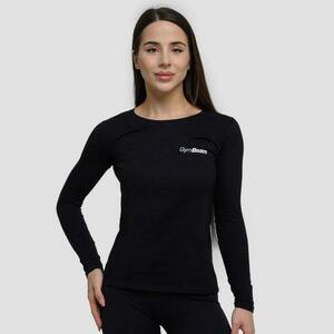GymBeam Dámské triko s dlouhým rukávem Basic Black - XS obraz