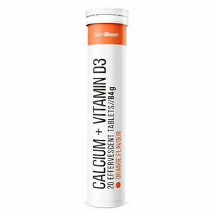 GymBeam Effervescent Calcium + Vitamin D3 20 tab. - pomeranč obraz