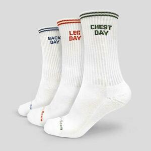 GymBeam GymRat Socks 3Pack White - M obraz