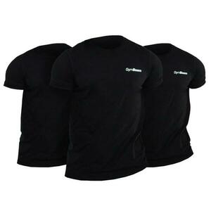 GymBeam Men‘s Basic T-Shirt 3Pack Black - XXXL - 3pack obraz