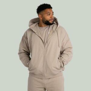 GymBeam STRIX Mikina Zip Taupe - XL obraz