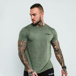 GymBeam Tričko Basic Heather Military - S obraz