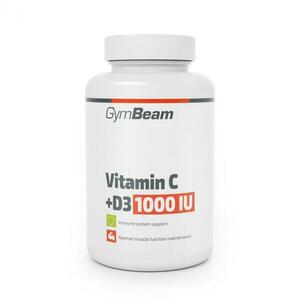 GymBeam Vitamín C + D3 1000 IU 90 kaps. obraz