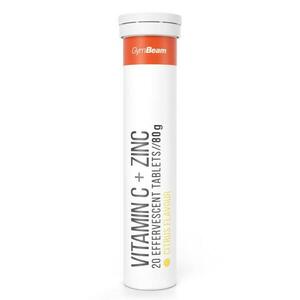 GymBeam Vitamin C + zinek šumivé 12 x 20 tab - citrusové ovoce obraz