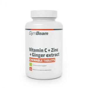 GymBeam Vitamín CZinekextrakt ze zázvoru, tablety na cucání 90 tab. (VÝPRODEJ) obraz
