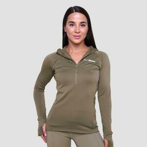 GymBeam Women‘s Pulse 1/2 Zip Running Sweatshirt Vetiver - XXL obraz