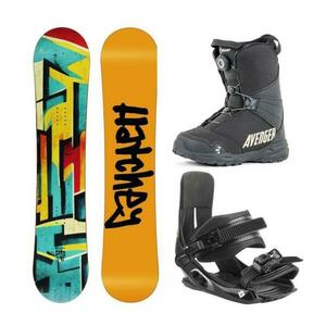 Hatchey City juniorský snowboard + Hatchey Tactic Junior vázání + Beany Avenger BS - 125 cm + EU 33-39 obraz