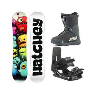 Hatchey Loony dětský snowboard + Hatchey Tactic Junior + Beany Avenger BS boty - 115 cm + EU 33-39 obraz