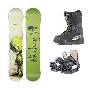 Hatchey Outcast dětský snowboard + Beany Junior vázání + Beany Avenger BS boty - 140 cm + XS - EU 32-35 obraz