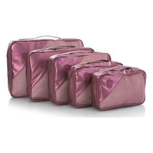 Heys Metallic Packing Cube Burgundy – 5 kusů obraz