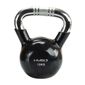 HMS Kettlebell s chromovaným úchopem KTC 12 kg černý obraz