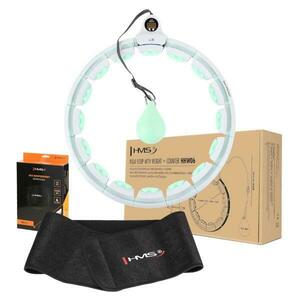 HMS Sada masážní hula hoop HHW06 se závažím a počítadlem a zeštíhlujícího pásu BR163 zelená obraz