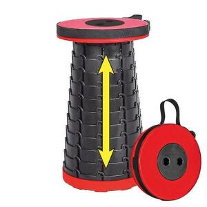 HomeLife Teleskopická stolička SMARTY, červeno-černá - černá obraz