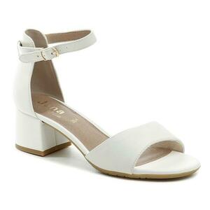 Jana 8-28361-42 bílé dámské sandály na podpatku šíře H - EU 41 obraz