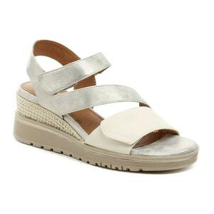 Jana 8-28763-44 béžovo zlaté dámské sandály na klínku - EU 41 obraz