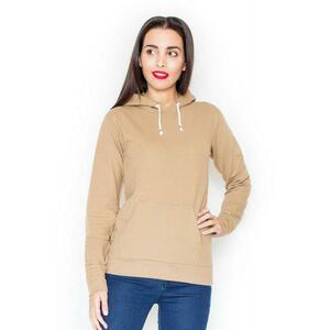 KATRUS Fitness mikina K093 beige - S - béžová obraz