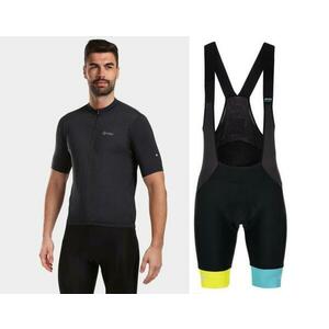 KILPI CAVALET-M Černý cyklistický dres + Kilpi MURIA-M modré cyklistické kraťasy - 3XL obraz