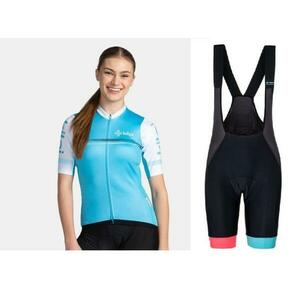 KILPI CORRIDOR-W Modrý cyklistický dres + Kilpi MURIA-W černé cyklistické kraťasy - 42 obraz