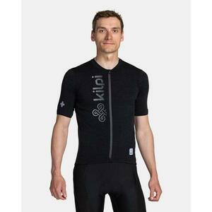 Kilpi PETRANA-M tmavě šedý merino cyklistický dres + KILPI PRESSURE-M Černé cyklistické šortky - M obraz