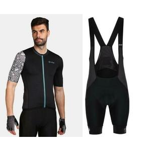 KILPI PICARD-M Černý cyklistický dres + Kilpi MURIA-M černé cyklistické kraťasy - 3XL obraz
