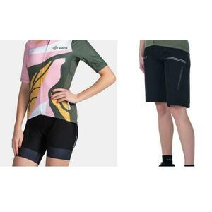 KILPI RITAEL-W Tmavě zelený cyklistický dres + Kilpi TRACKEE-W černé cyklistické kraťasy - 42 obraz