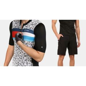 KILPI RIVAL-M Černý cyklistický dres + KILPI HIXON-M Černé cyklistické kraťasy - 3XL obraz