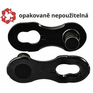 Kmc spojka řetězu 12NR DLC černá, 2 ks na blistru, cena za 2 ks obraz