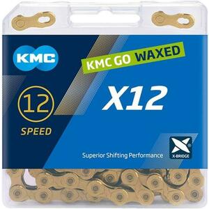 Kmc X12 Zlatý Waxed BOX řetěz obraz