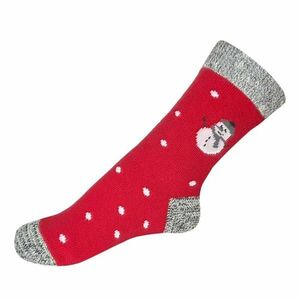 Knebl Hosiery Art.18 Dětské zimní ponožky Knebl Červený sněhulák - 29-31 obraz