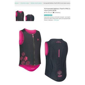 Komperdell Ballistic FlexFit PRO Junior black-neon pink - 140 obraz