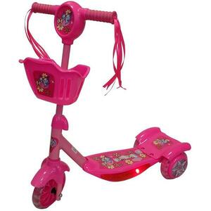 Kubisport Koloběžka dětská - svítící - 3-kolečková RŮŽOVÁ obraz