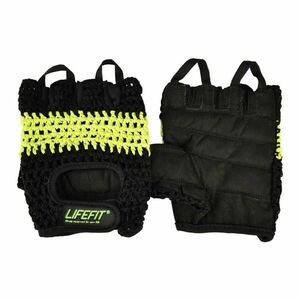 Lifefit Fitness rukavice Fit černo-zelené - XL obraz