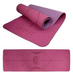 Lifefit Podložka Yoga MAT Lotos Duo 183x58x0 6cm bordó obraz