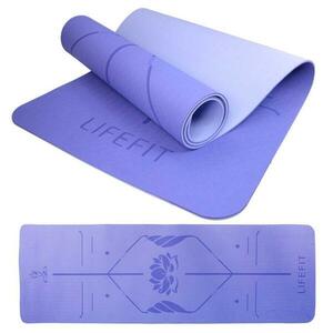 Lifefit Podložka Yoga MAT Lotos Duo 183x58x0, 6cm modrá obraz