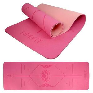 Lifefit Podložka Yoga MAT Lotos Duo 183x58x0 6cm růžová obraz