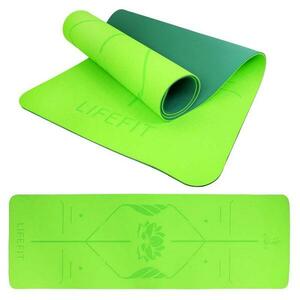 Lifefit Podložka Yoga MAT Lotos Duo 183x58x0, 6cm zelená obraz