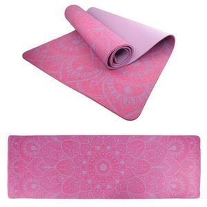 Lifefit Podložka Yoga MAT Mandala Duo 183x58x0 6cm bordó obraz