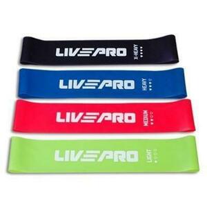 Livepro Odporová fitness aerobic guma SET 4 ks obraz