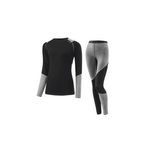 Löffler LONG TRANSTEX MERINO 2022 set dámského termo prádla - 44/XXL - černá/šedá obraz