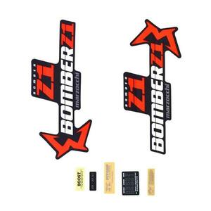 Marzocchi NA Vidlice Bomber Z1/DJ Sada nálepky - DJ 2024 ŠEDO/ČERNÉ LESK NA ČERNOU VIDLICI obraz