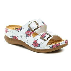 Medi Line 153-024 beruška bílé dámské zdravotní pantofle - EU 37 obraz