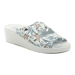 Medi Line 222-25 bílé dámské zdravotní pantofle - EU 42 obraz