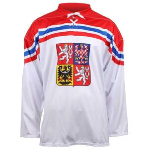 Merco ČR OH Soči 2014 replika hokejový dres - bez potisku - L - bílá-červená obraz