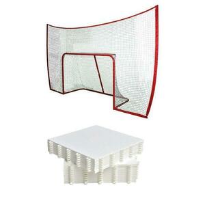 Merco Target FG skládací branka s postranní sítí + Hockey Revolution Hockey Tiles desky (8 ks) obraz