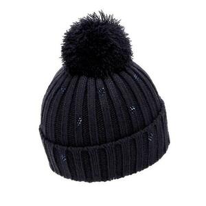 Mess Dámská zimní čepice s bambulí CP0662 tmavě modrá obraz