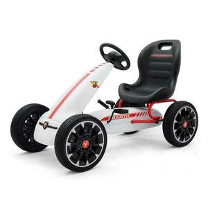 Milly Mally Dětská šlapací motokára Go-kart Abarth bílá - Bílá obraz