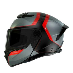 MT Helmets ATOM 2 SV EMALLA B15 matná šedo-černo-červená - 2XL 63-64 cm obraz