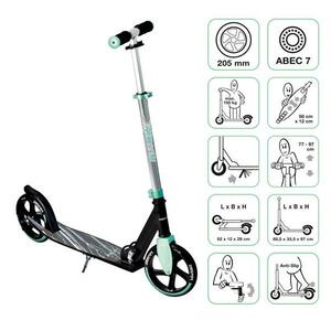 Muuwmi hliníková koloběžka 205 mm tyrkysová obraz